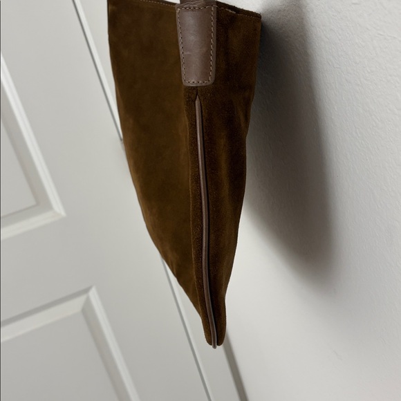 Joey Wolffer Suede Hobo Shoulder bag with Pewter and Stone inlay. - Picture 5 of 12